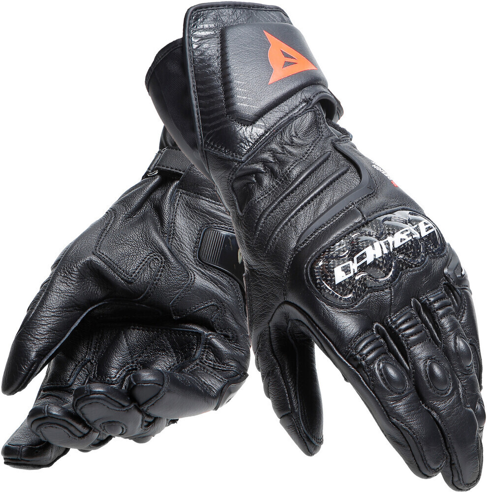 Dainese Carbon 4 Long Leather Gloves Black 691 - Voordeelhelmen.nl