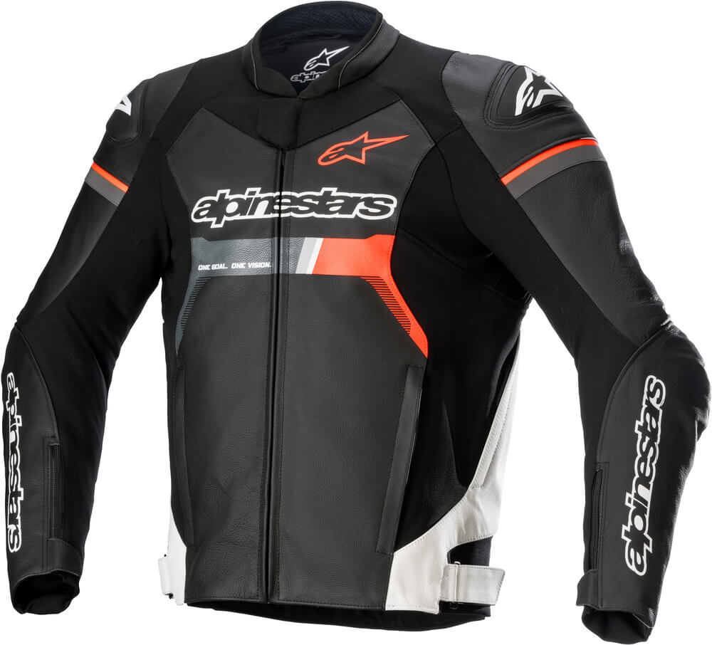 Alpinestars GP Force Motorjas Leather Black/White/Red Fluo 1231