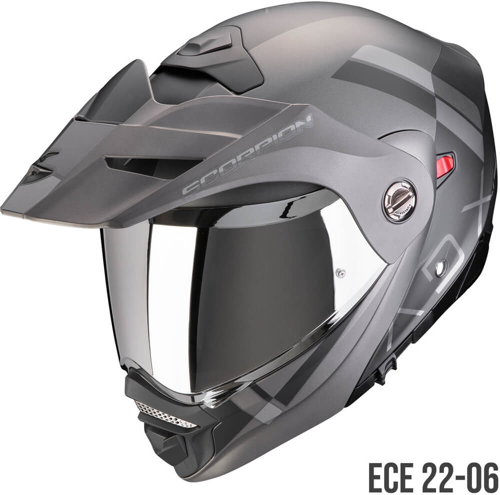 Scorpion ADX-2 Galane Matt Black/Silver - Voordeelhelmen.nl