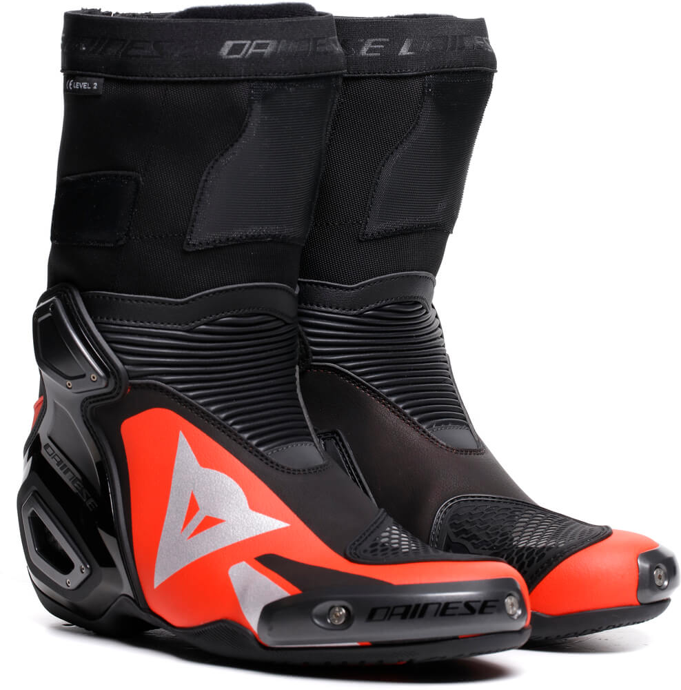 Dainese Axial 2 Boots Black/Red-Fluo - Voordeelhelmen.nl