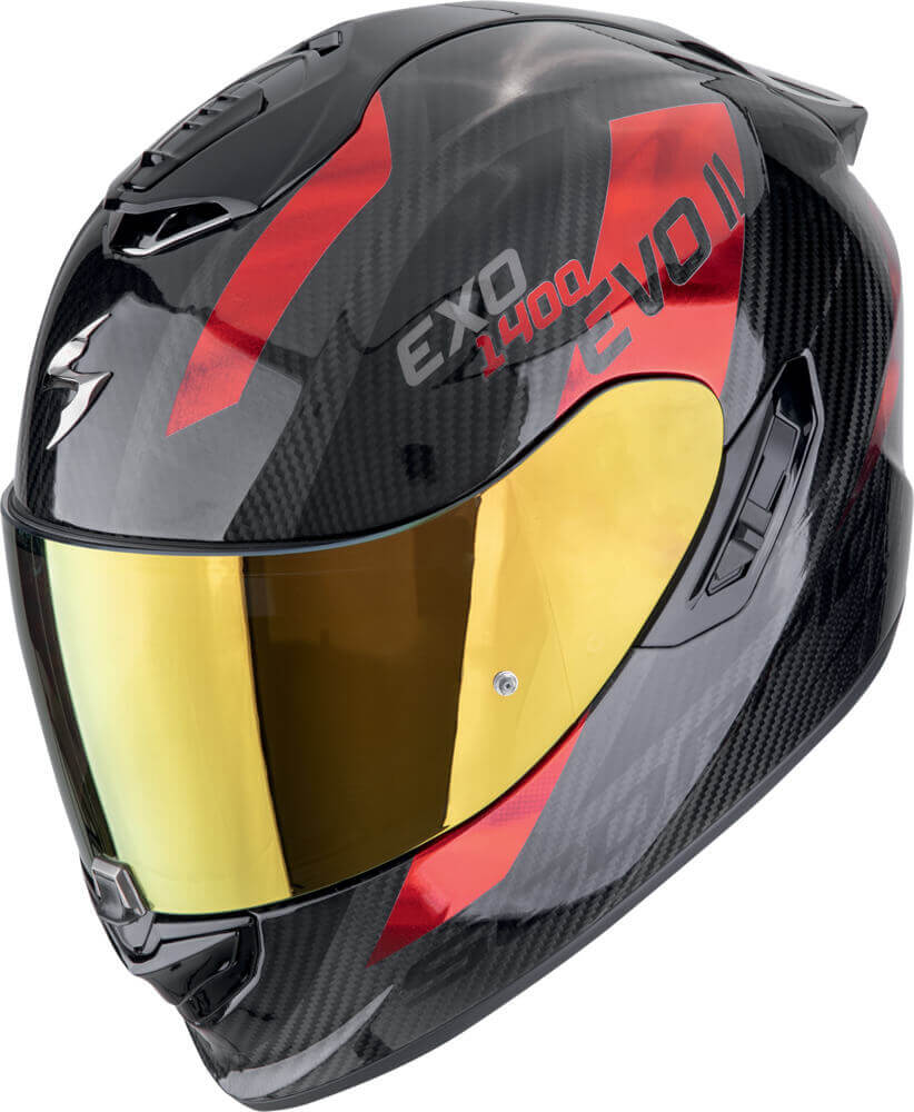 希少 Blackbird Rider Carbon Fiber エレアコ 特価 Scorpion EXO-1400 EVO 2 AIR Carbon Platted Black/Red