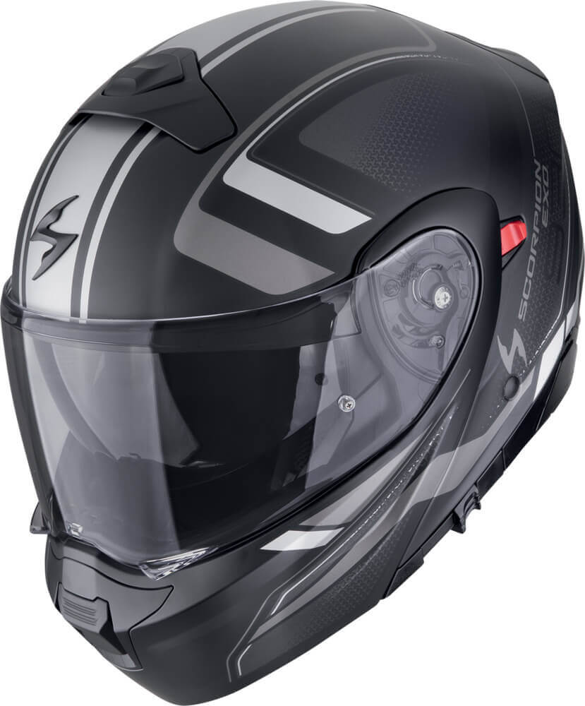 Scorpion EXO-930 EVO Ardens Matt Black/Silver - Voordeelhelmen.nl