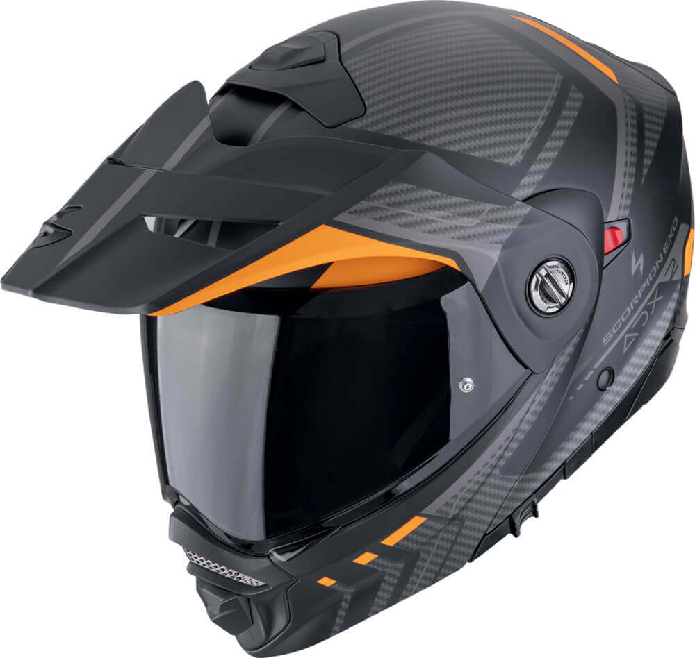 Scorpion ADX-2 Lewis Matt Black/Orange - Voordeelhelmen.nl