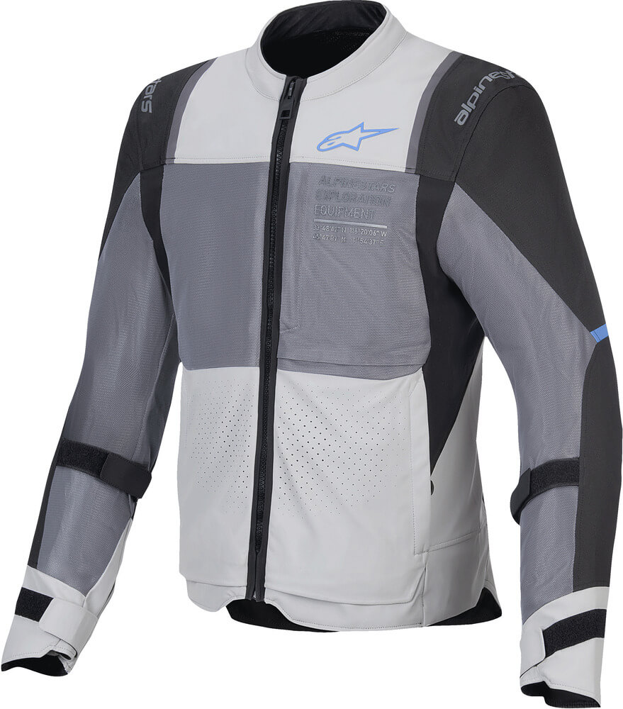 alpinestars スポーツジャケット 黒/白/グレー Alpinestars ST-2 Air Motorjas Ice Gray Dark Gray Black 9191