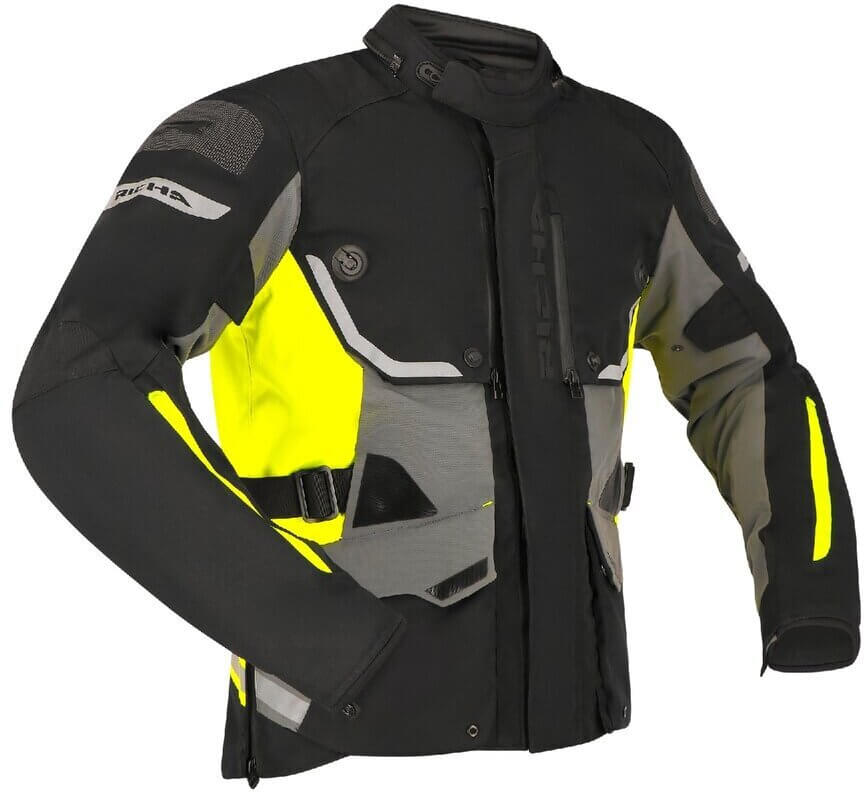 Richa Infinity 3 Pro Motorjas Black/Yellow 1650 - Voordeelhelmen.nl