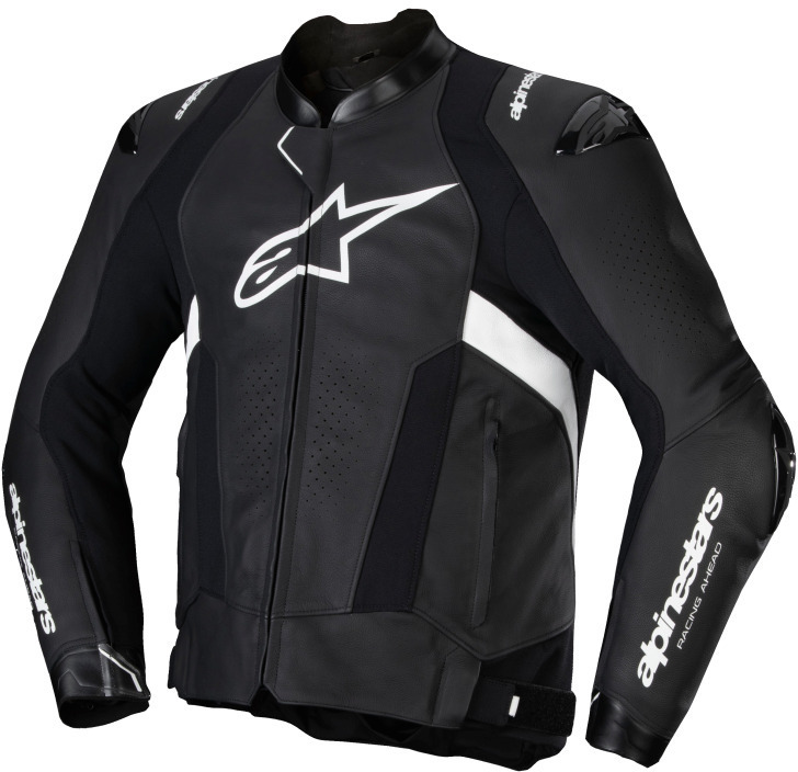 Alpinestars ブラックレザージャケットのみ Alpinestars Missile V3 Leather Motorjas Black White 12