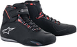 Alpinestars Sektor Waterproof Shoes Black Dark Gray Red Fluo 1118