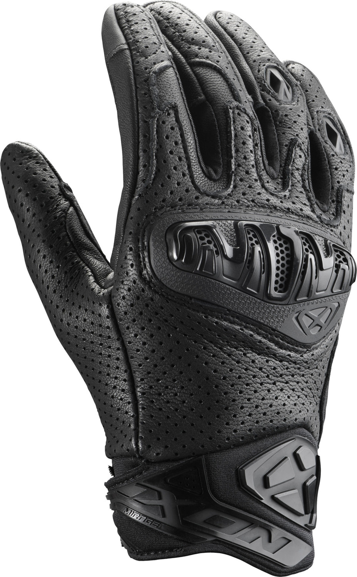 Ixon Mirage Leather Gloves Black/White/Red
