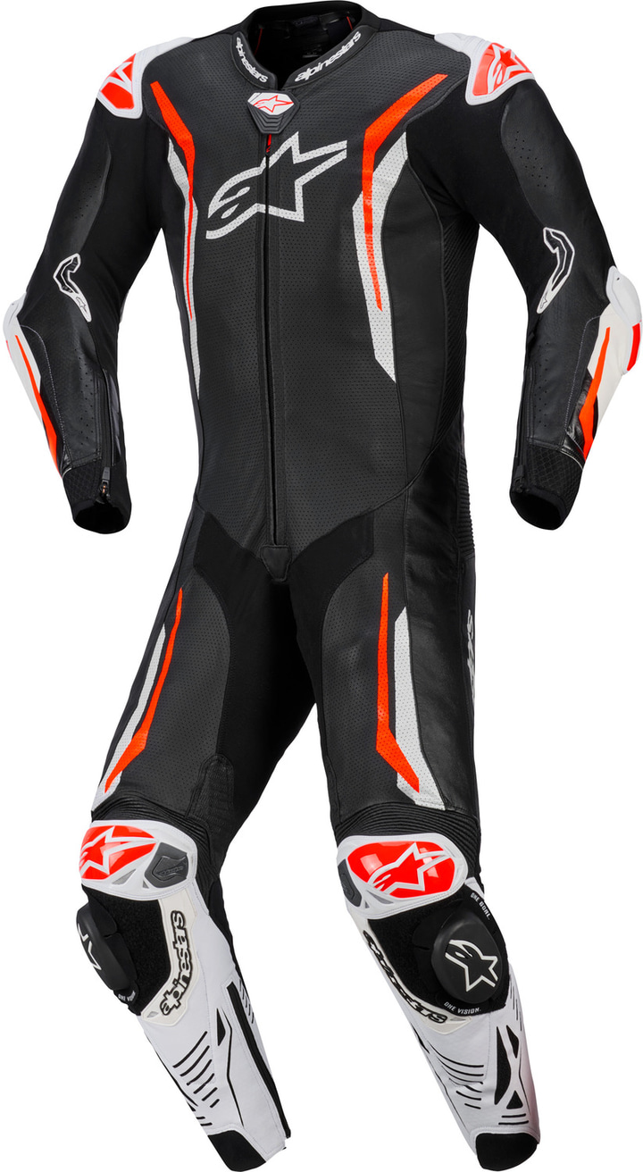 Alpinestars Gp Tech V5 1 Pc Lth Suit Racepak Red Fluo/Bright Red/White