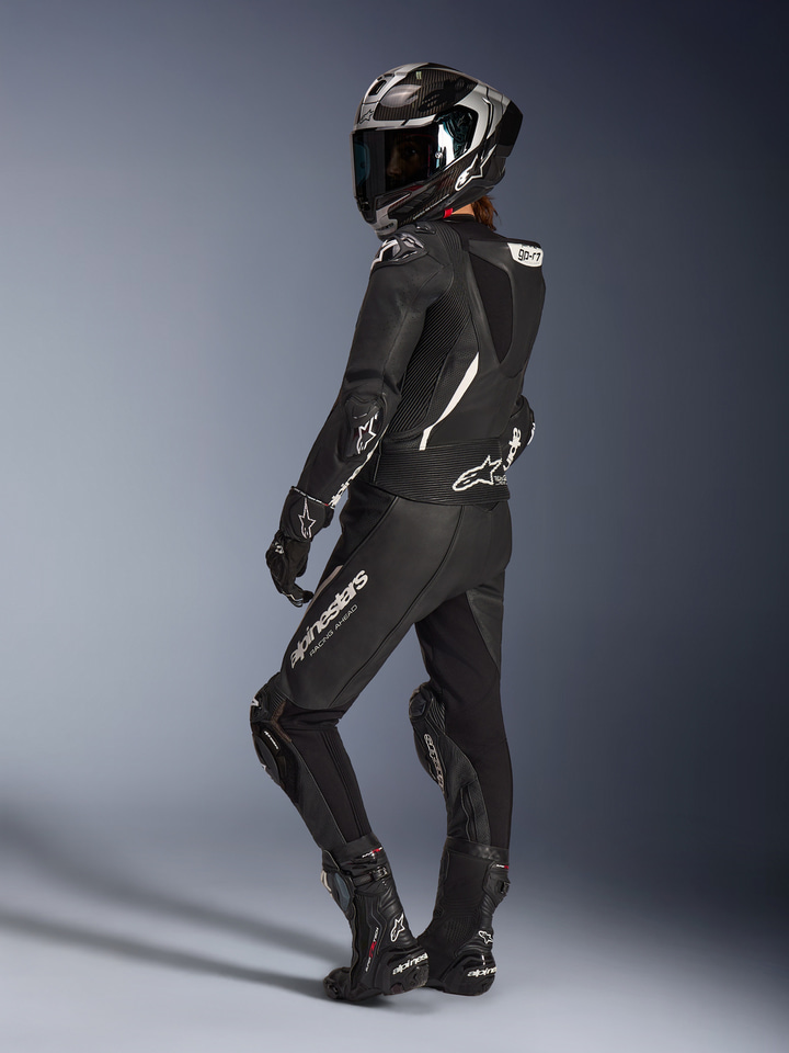 Alpinestars Stella Gp-R7 2Pc Leather Suit Racepak Black/White/Red Fluo