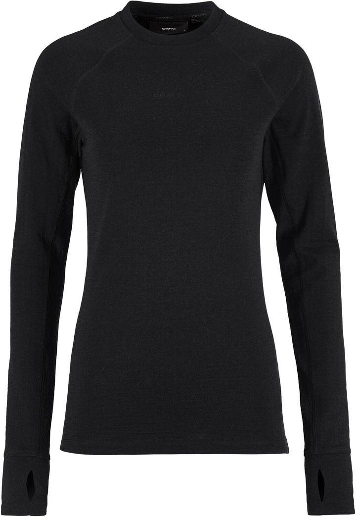 Craft Wool Comfort RN LS Women Warm T-Shirt Black