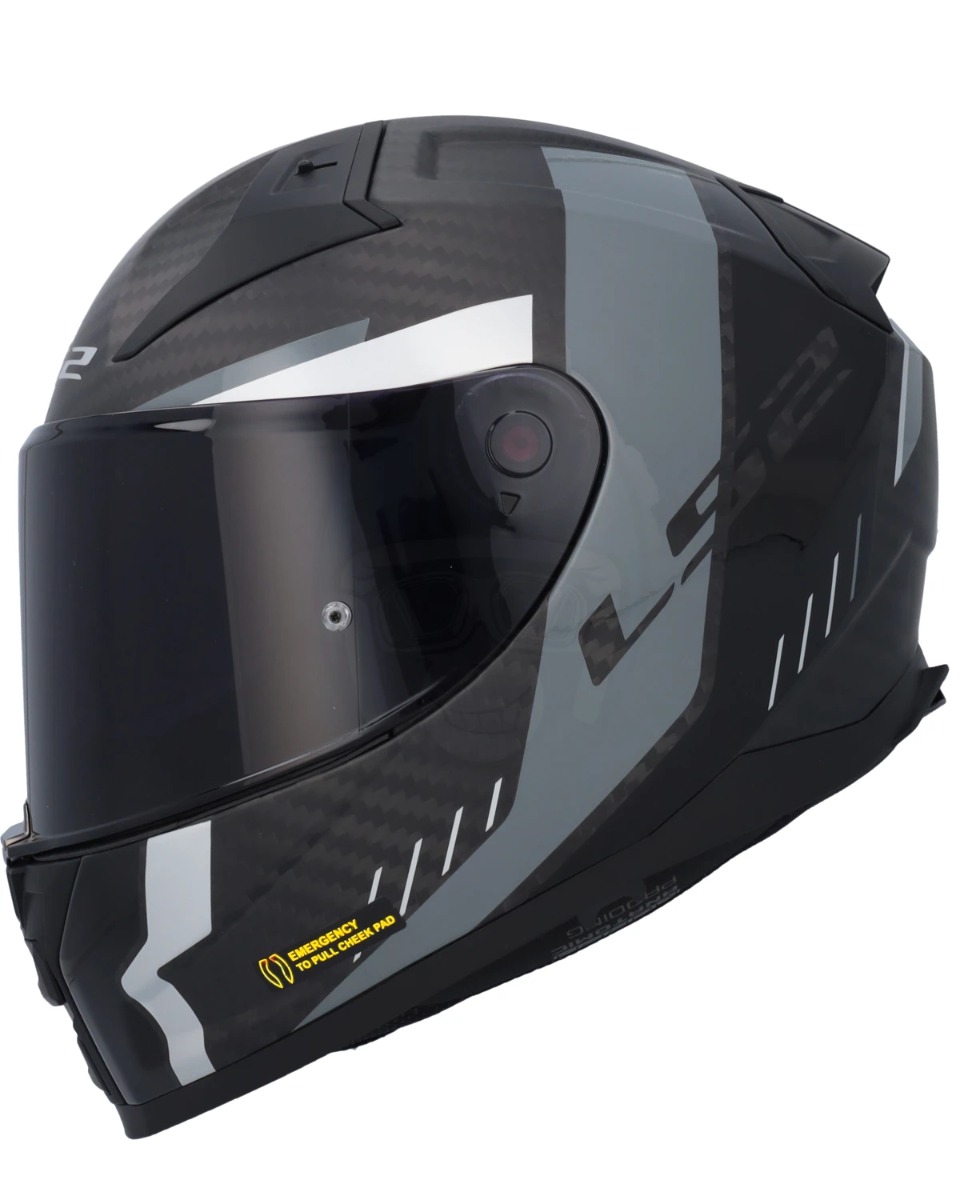 LS2 FF811 Vector II Carbon Grid Matt Black Grey - Voordeelhelmen.nl