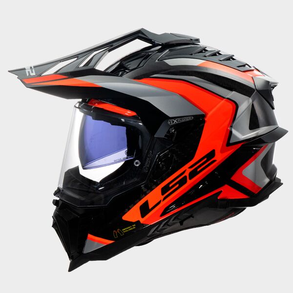 LS2 MX701 Explorer Carbon Frontier II Orange - Voordeelhelmen.nl