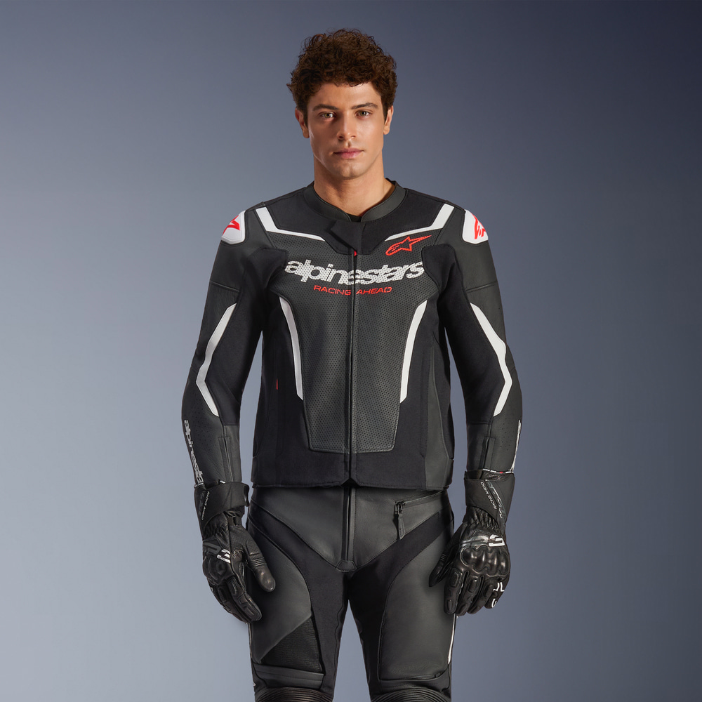 GP FORCE LEATHER JACKET アルパインスターズ　50サイズ Alpinestars Gp Force V2 Leather Airflow Motorjas Black White 12