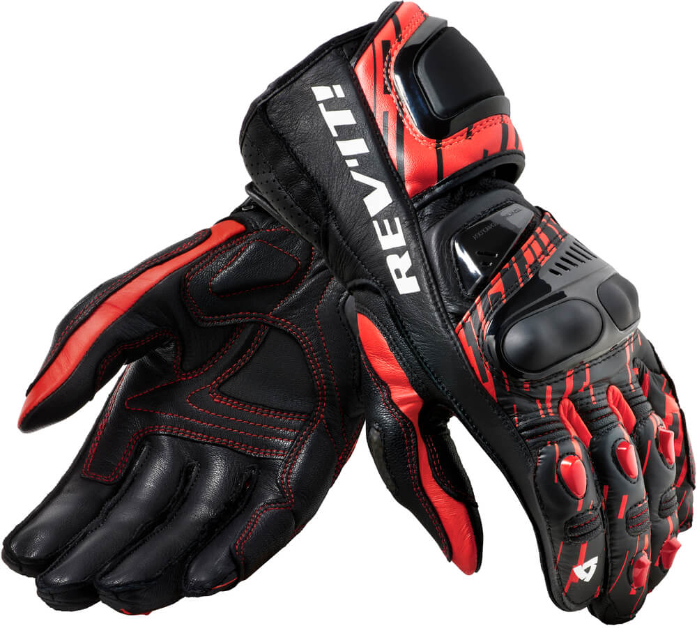 REV'IT Quantum 2 Gloves Neon Red/Black