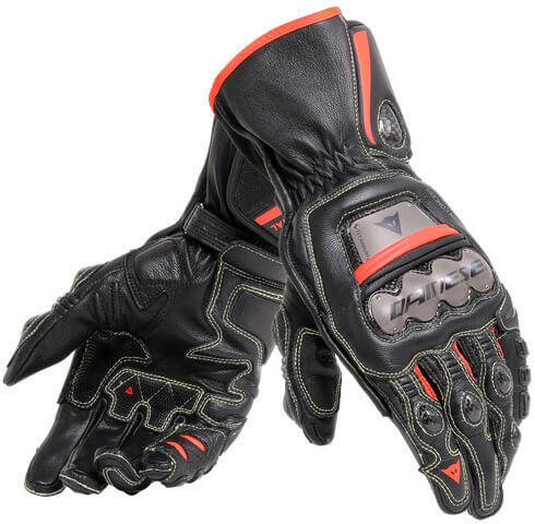 Dainese Full Metal 6 Gloves Black/Black/Red Fluo P75