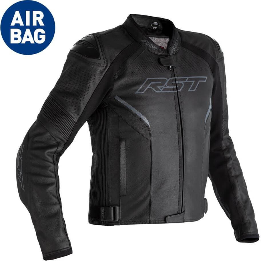 RST Sabre Leather Airbag Jacket Black