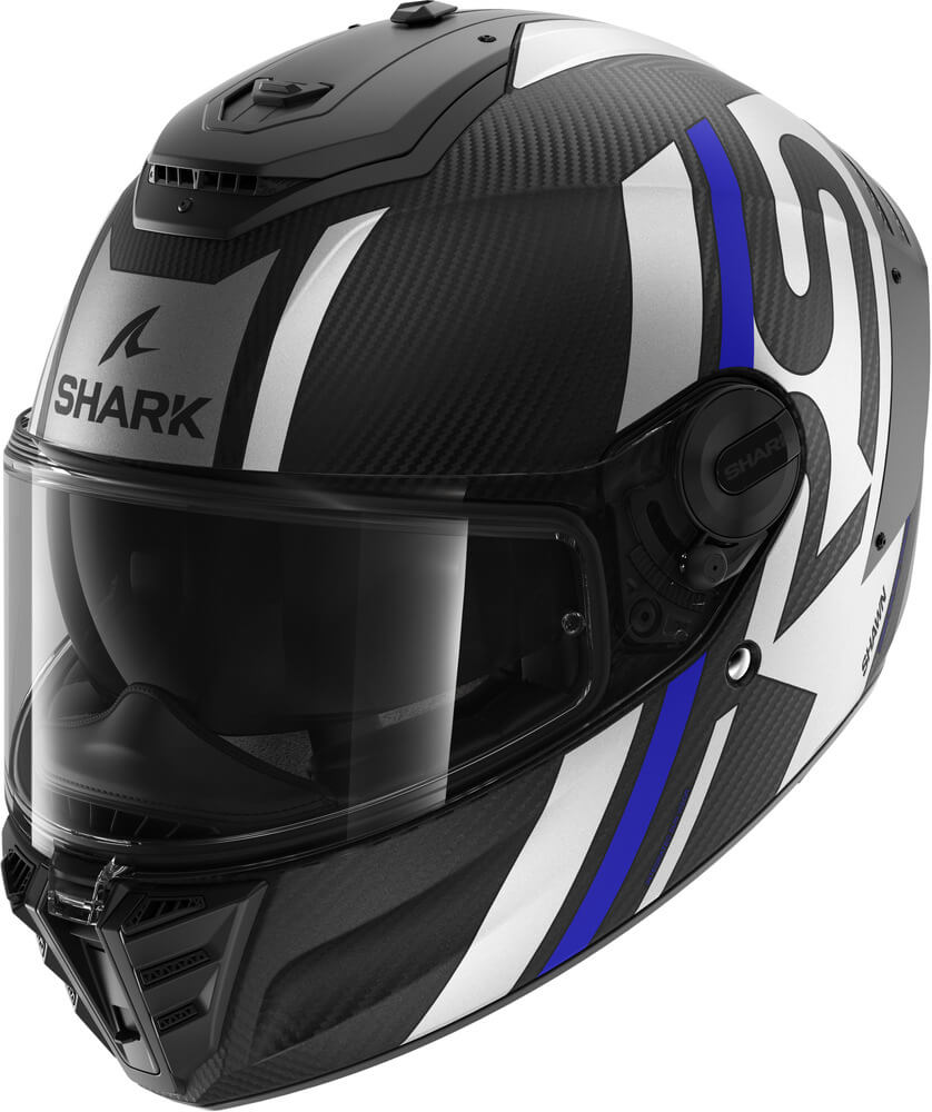 Shark Spartan RS Carbon Shawn Mat Blue/Silver DBS