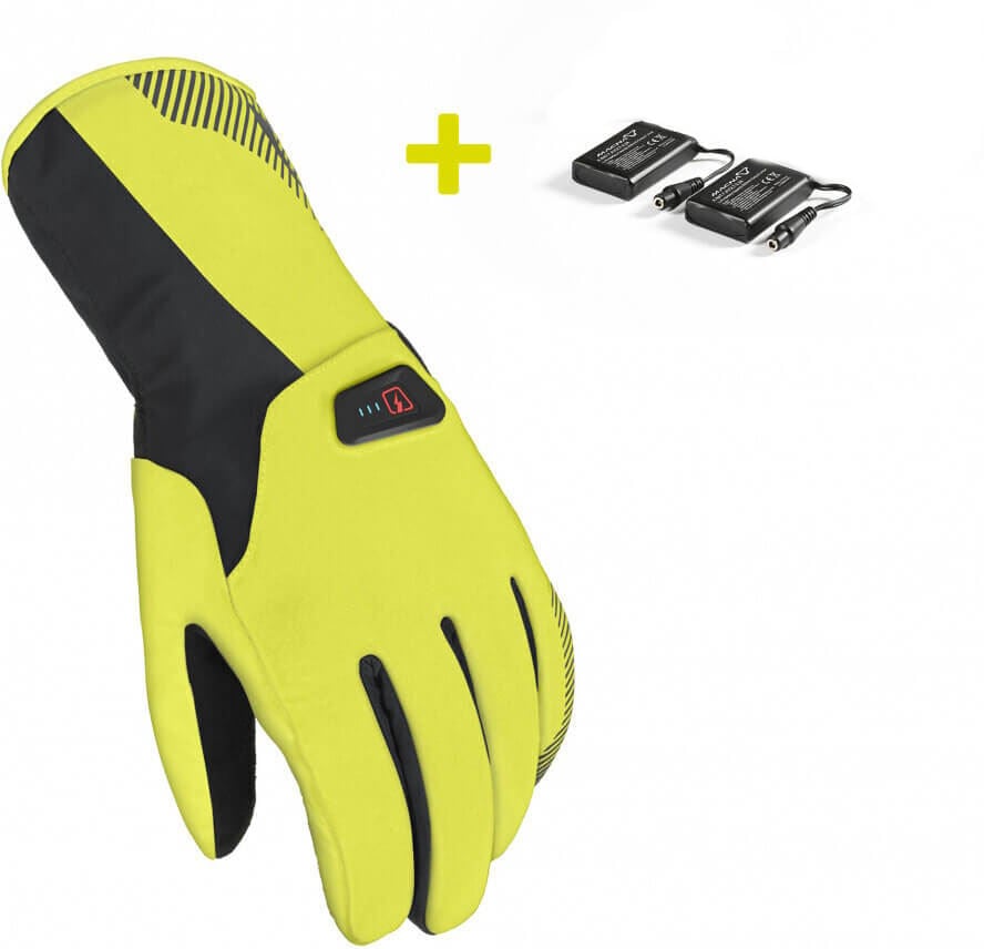 Macna Spark Heated Gloves Yellow + Accu Kit