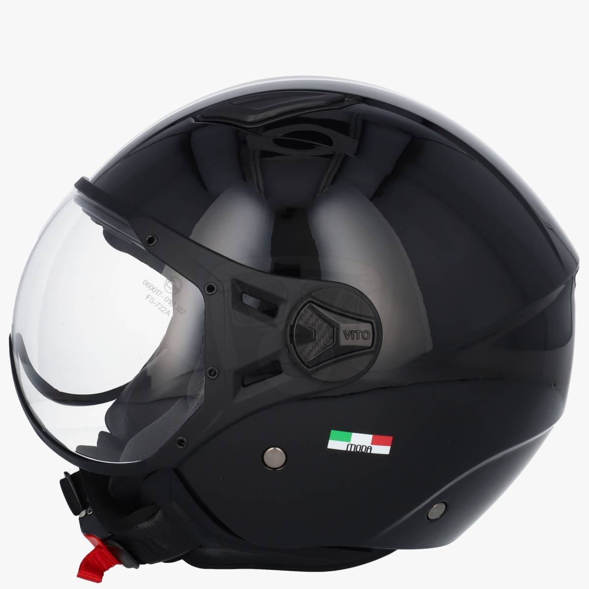 VITO Jet Moda Glans Zwart + Zwarte voering