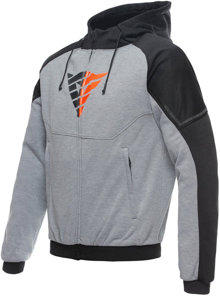 Dainese Daemon-X Hoodie Melange Gray/Black/Red Fluo 95H