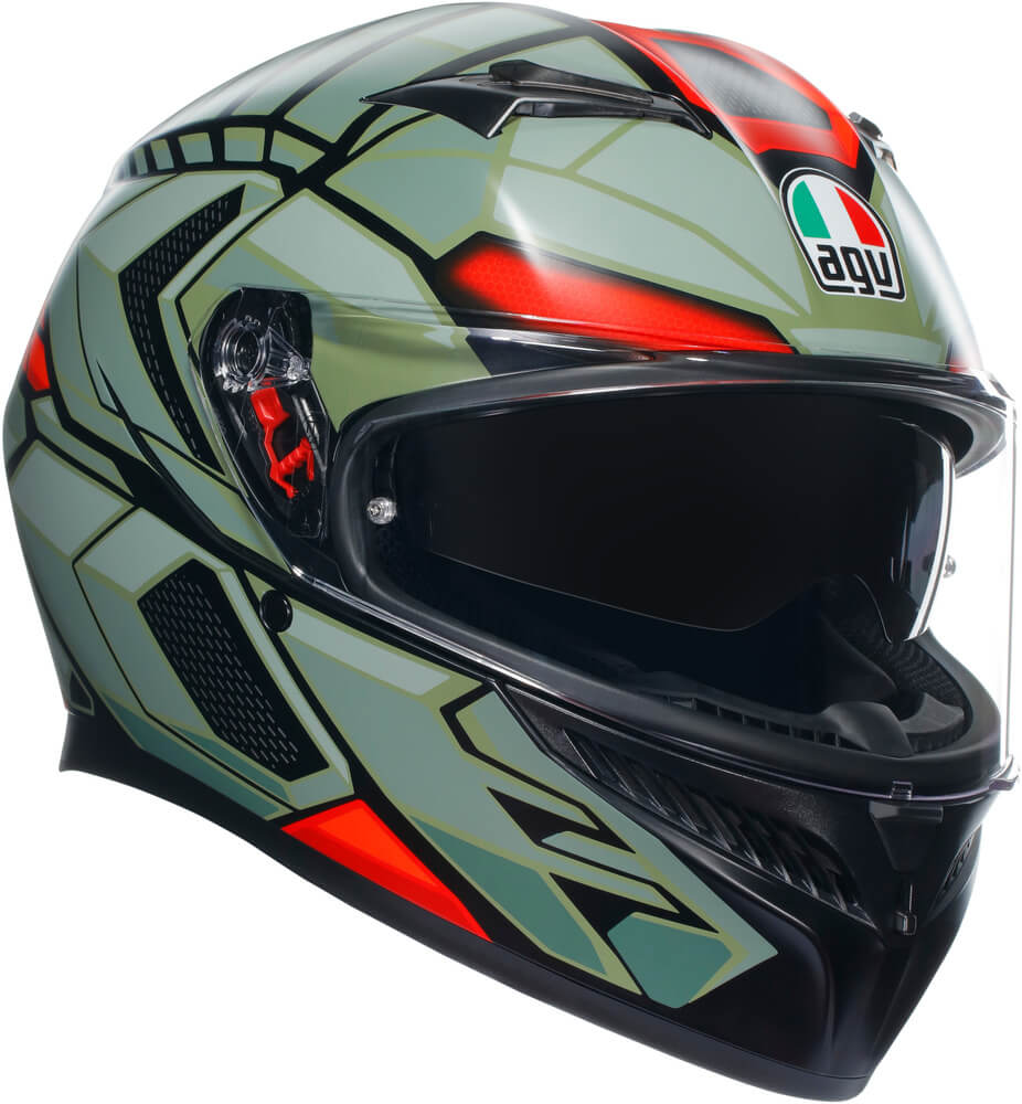 AGV K3 2023 Decept Matt Black/Green/Red