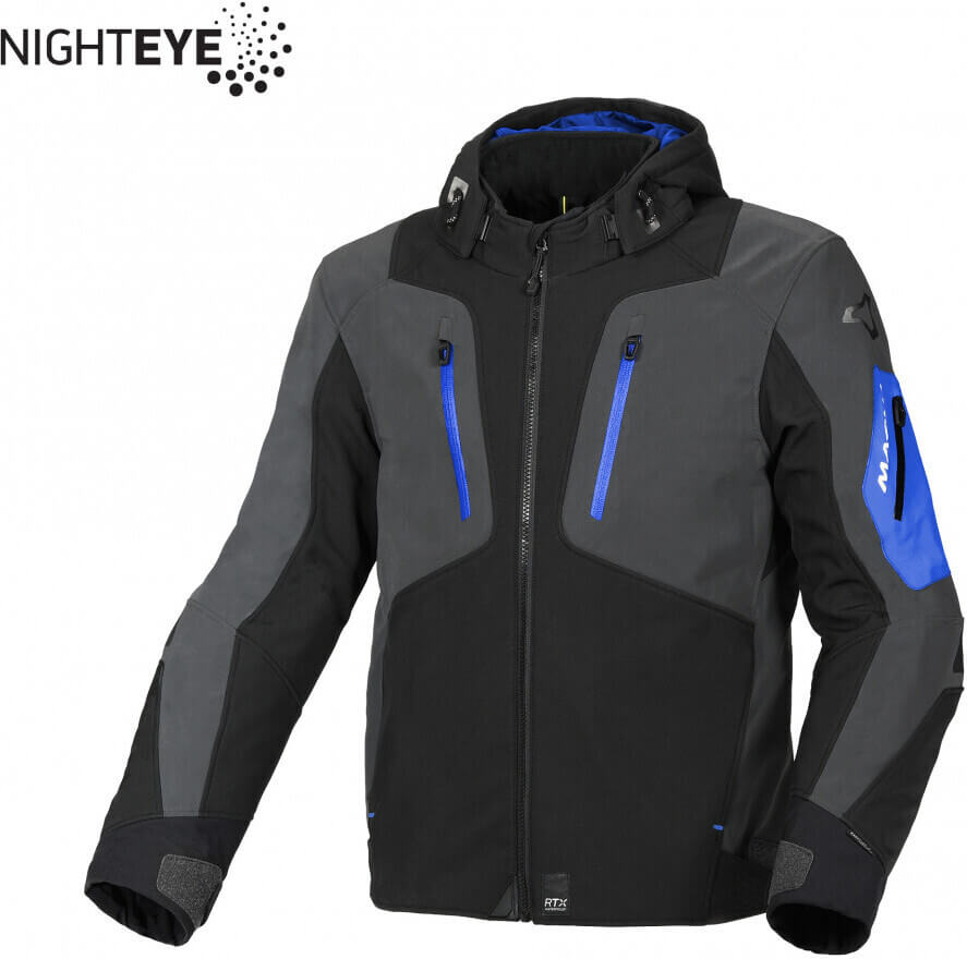 Macna Angle Waterproof Jacket Black/Blue