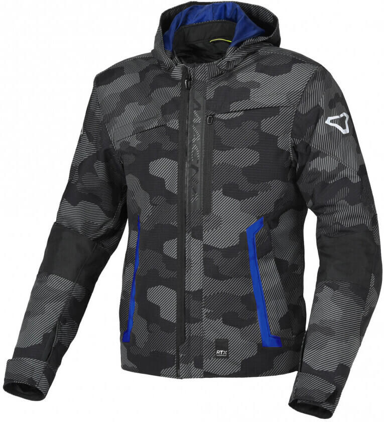 Macna Riggor Waterproof Jacket Black/Blue
