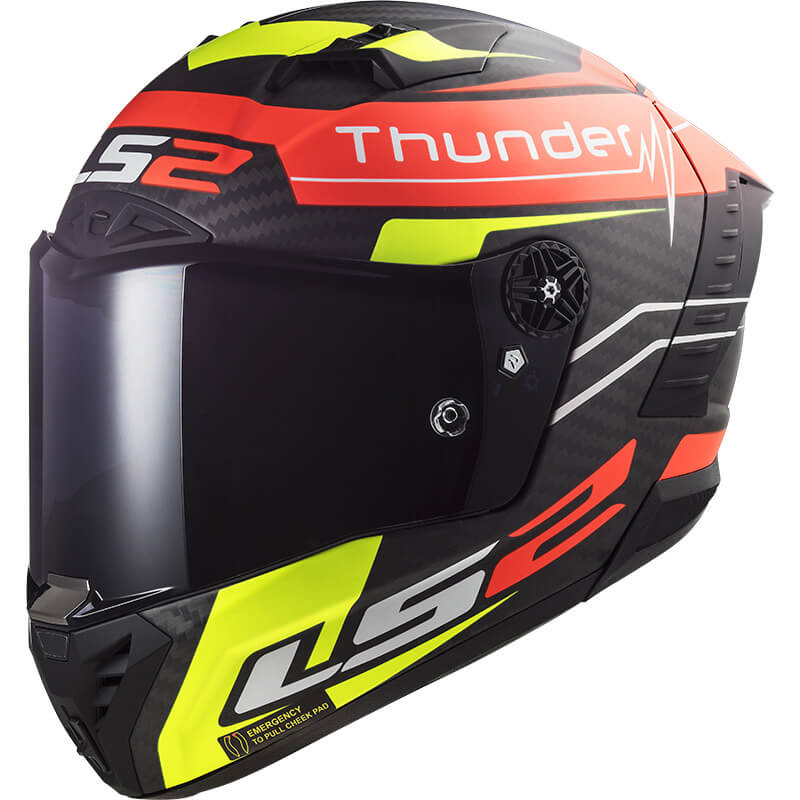 LS2 FF805 Thunder Carbon Attack Matt Red Fluo Yellow 06 