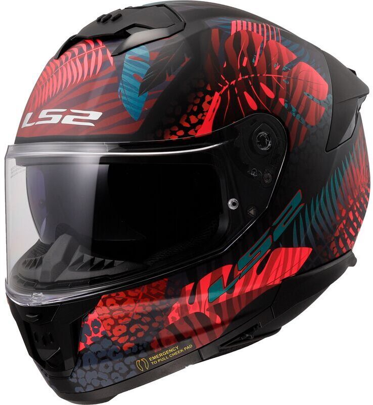 LS2 FF808 Stream II Jungle Mat Black Pink Blue