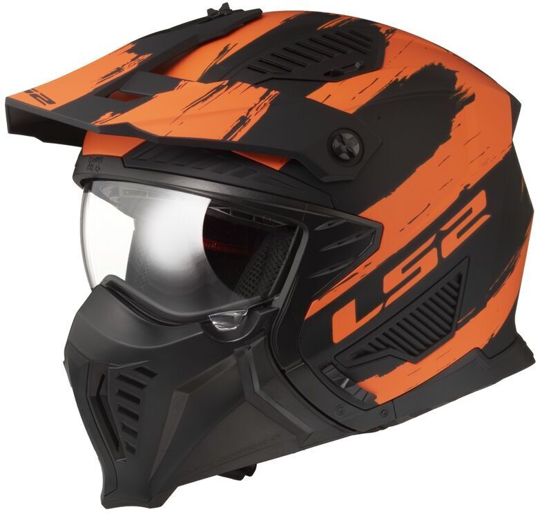 LS2 OF606 Drifter Mud Matt Black Orange