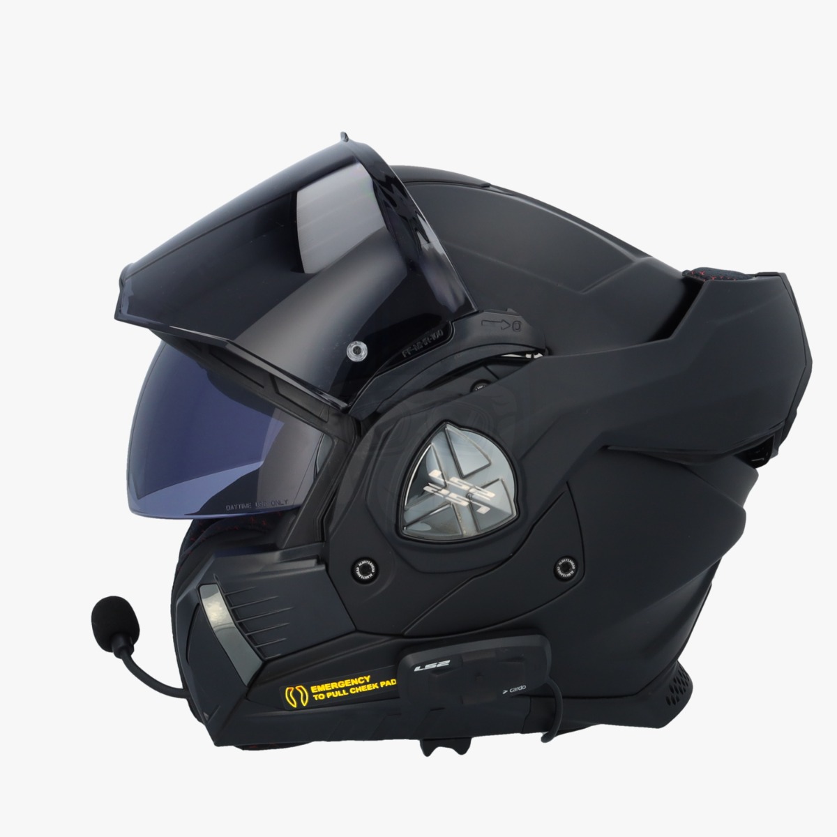 LS2 FF901 Advant X Mat Black Met intercom ingebouwd