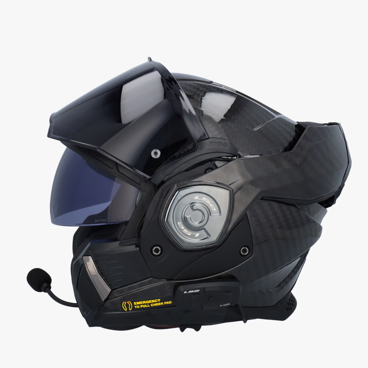 LS2 FF901 Advant X Solid Carbon Met Intercom ingebouwd