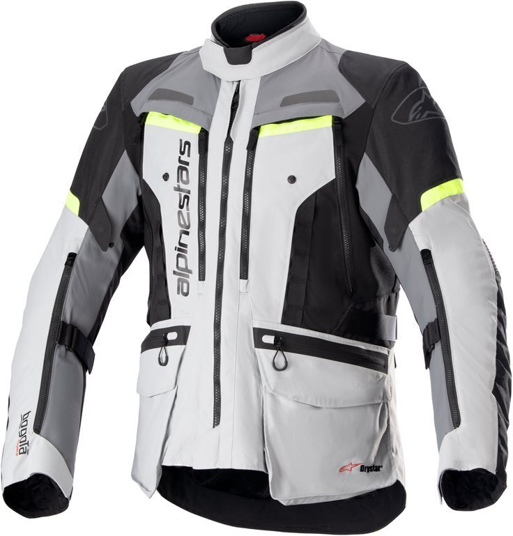 Alpinestars Bogota' Pro Drystar Jacket Ice Gray Dark Gray Yellow Fluo 9195