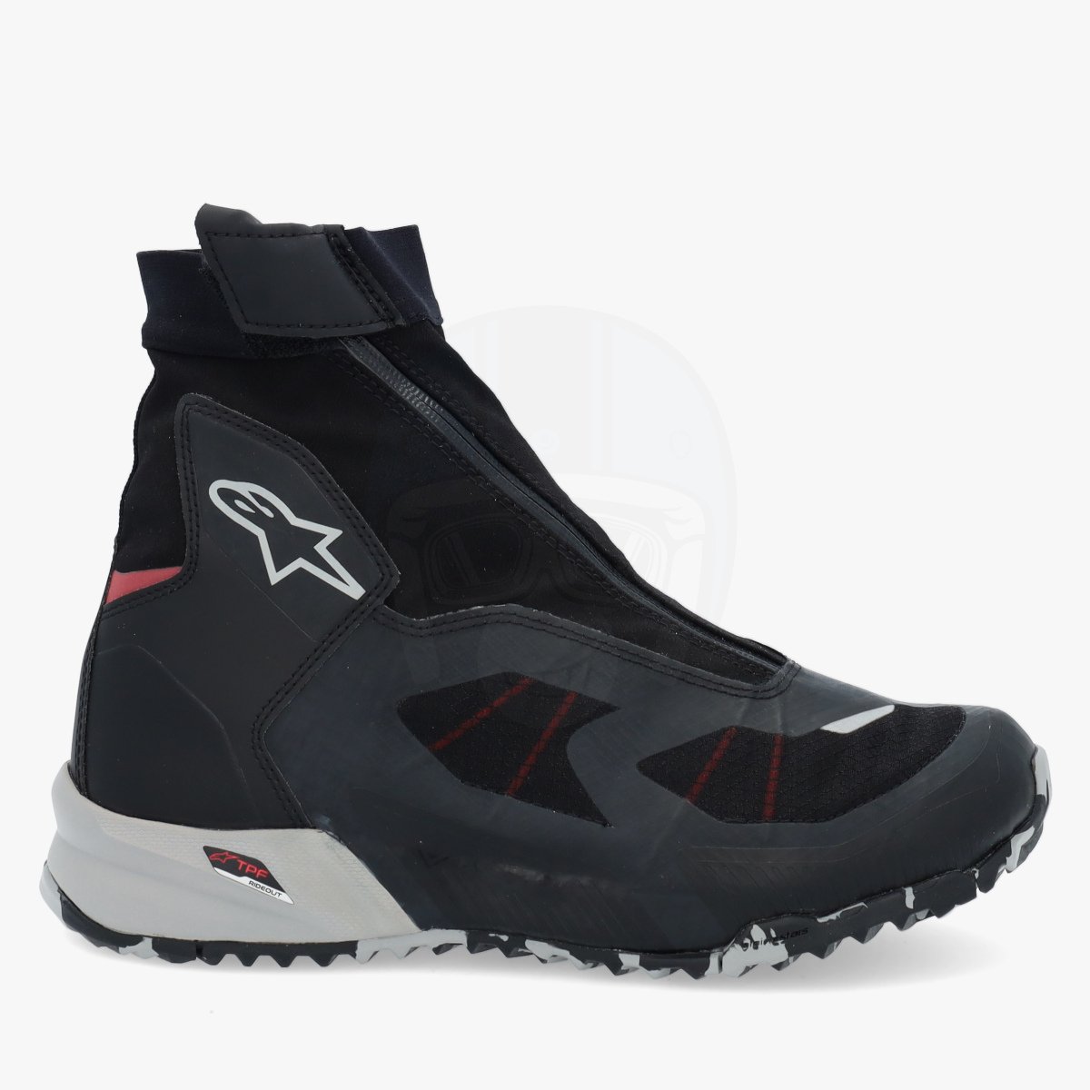 Alpinestars CR-8 Gore-Tex Shoes Black Mid Gray Bright Red 1222