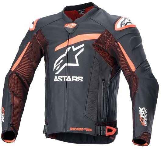 Alpinestars GP Plus R V4 Rideknit Leather Jacket Black Red Fluo White 1321