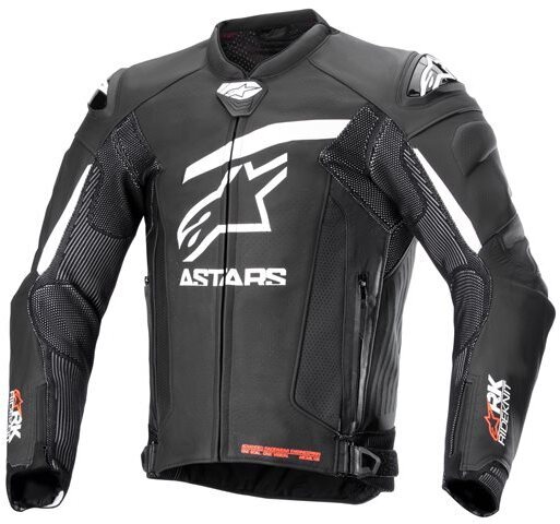 Alpinestars GP Plus R V4 Rideknit Leather Jacket Black White 12