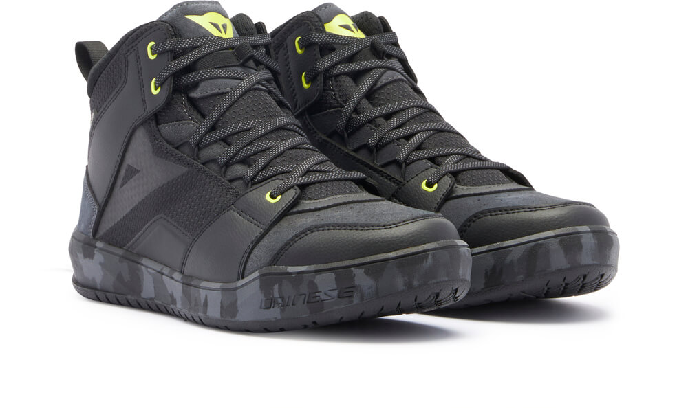 Dainese Suburb D-WP Shoes Black/Camo/Acid Yellow 49J