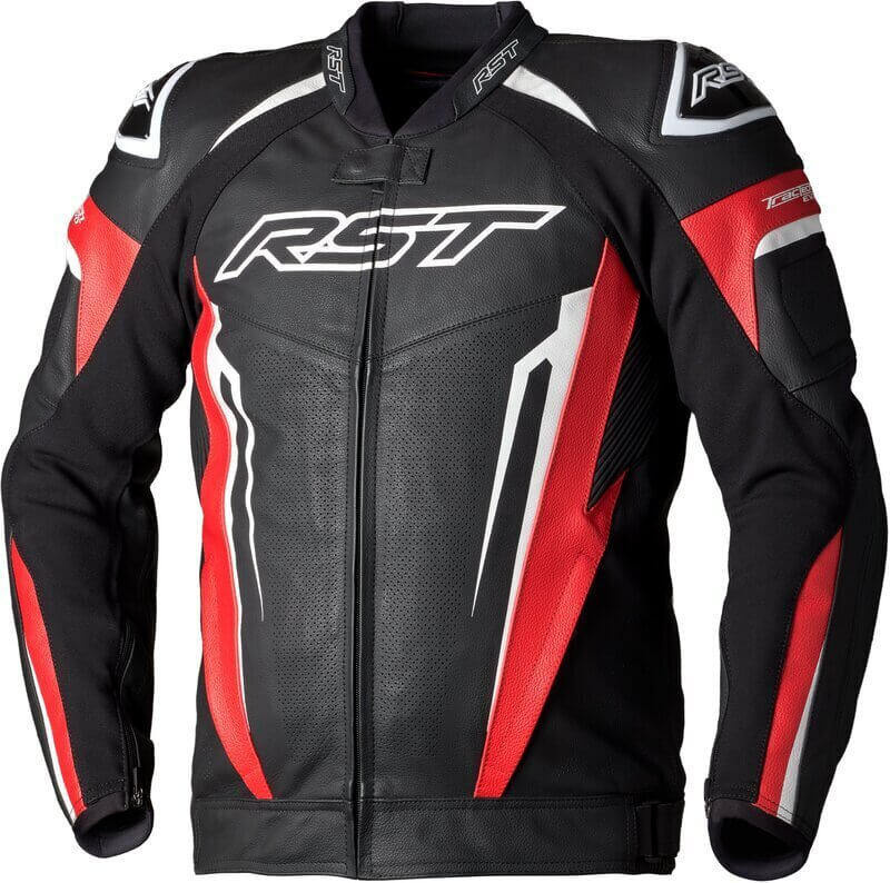 RST RST TracTech Evo 5 Men Leather Jacket Red/White