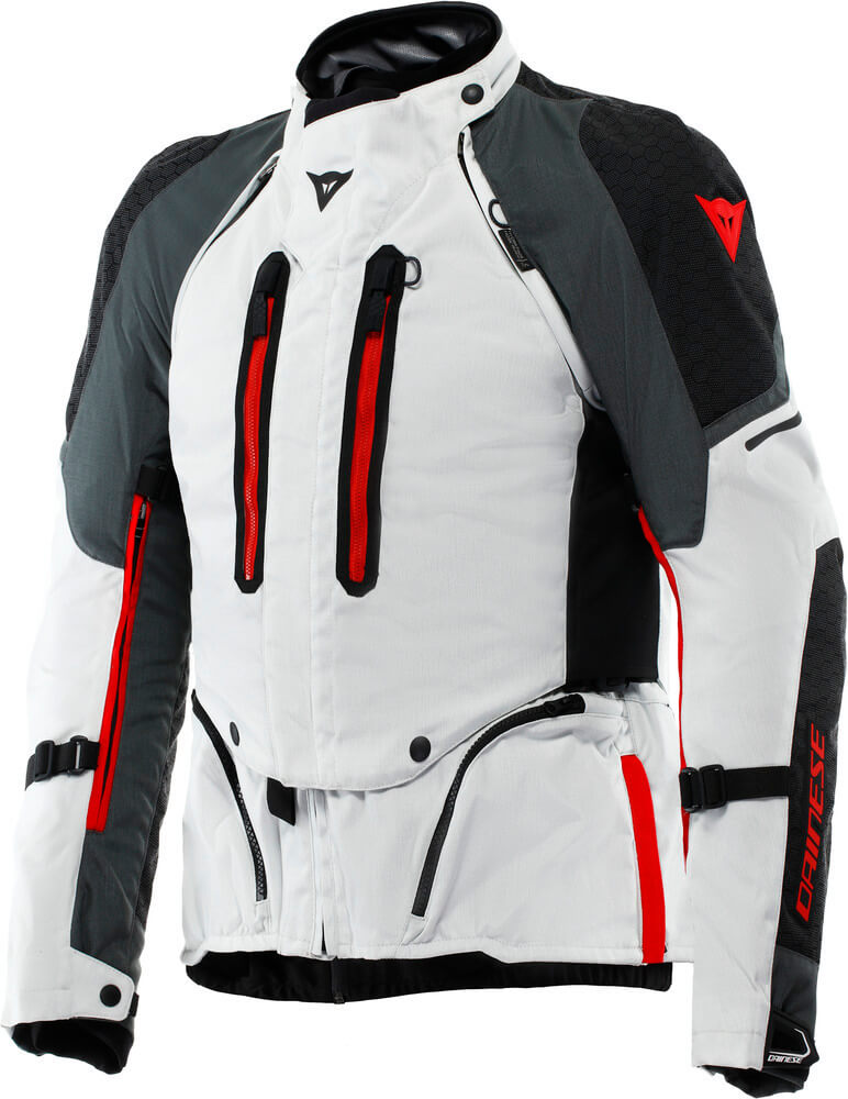Dainese Super Adventure D-Dry Absoluteshell Jacket Glacier-Grey/Iron-Gate/Red 29J