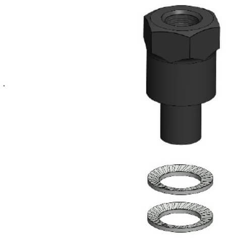 Quad Lock Adapter smartphone houder voor montage an spiegelstang - M8/M10 Adapter smartphone houder voor montage an spiegelstang - M8/M10