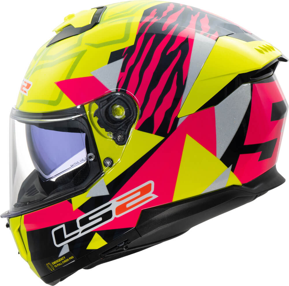 LS2 FF808 Stream II Tiger H-V Yellow Pink