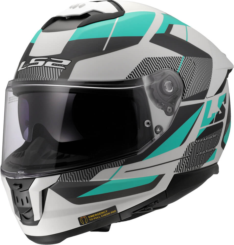 LS2 FF808 Stream II Road Cyan Light Grey