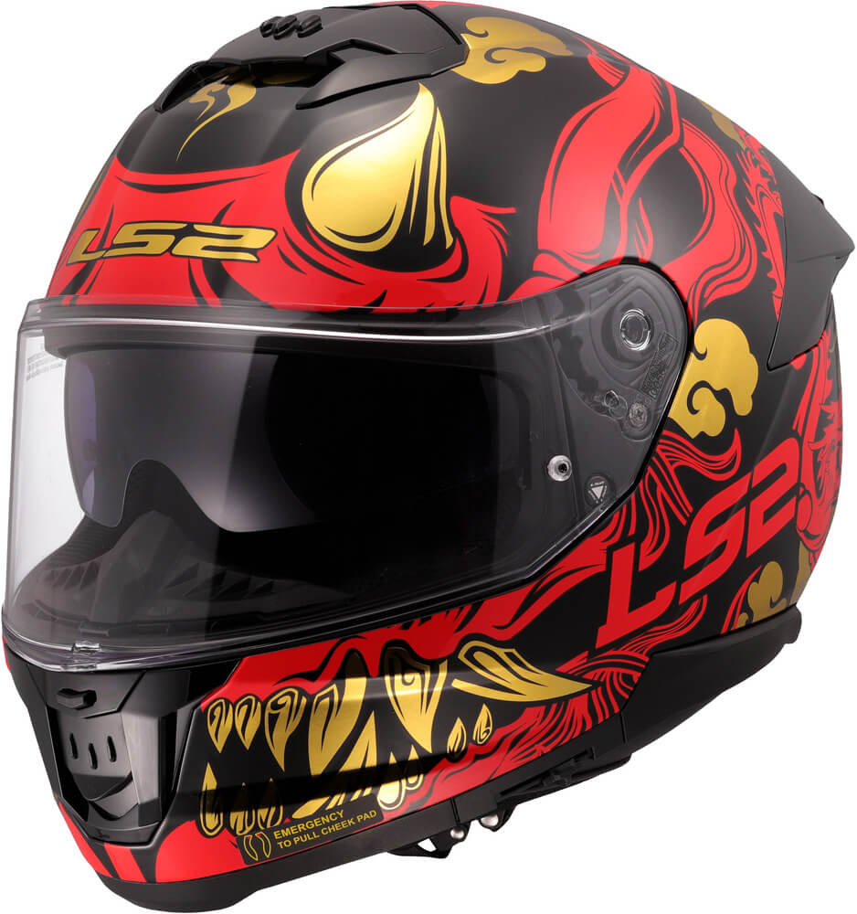 LS2 FF808 Stream II Drako Black Red