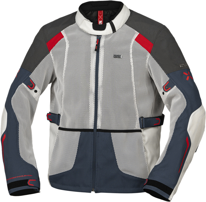 iXS Tourster-BigAir 1.0 Jacket Light Gray/Blue/Red