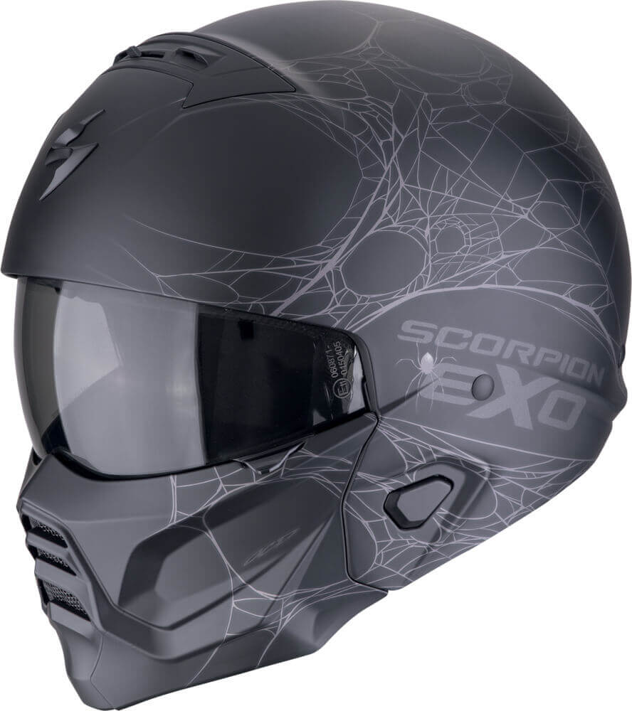 Scorpion EXO-Combat II Spiderweb Matt Black/Silver