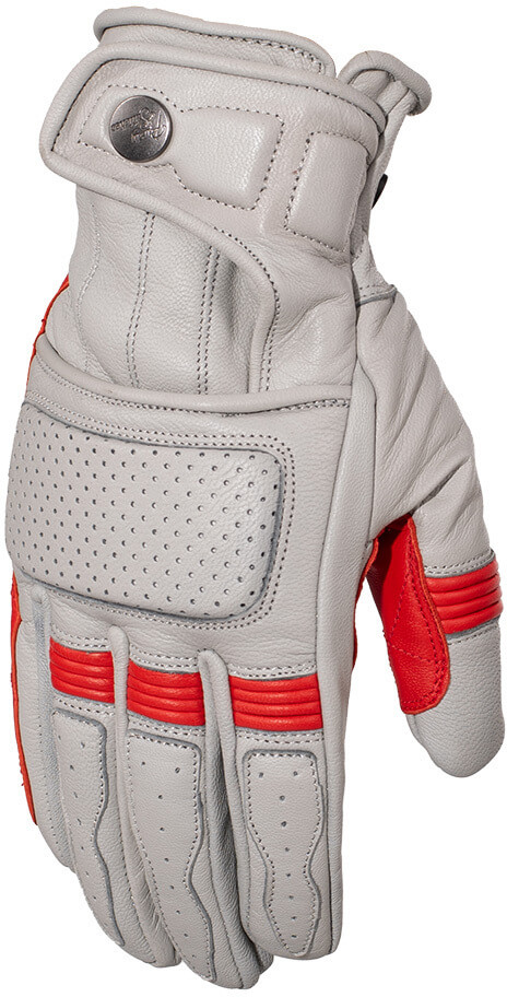 Rusty Stitches Calvin Gloves Light grey/Red 457