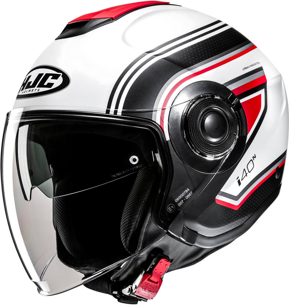 HJC i40N Linia White/Red 213