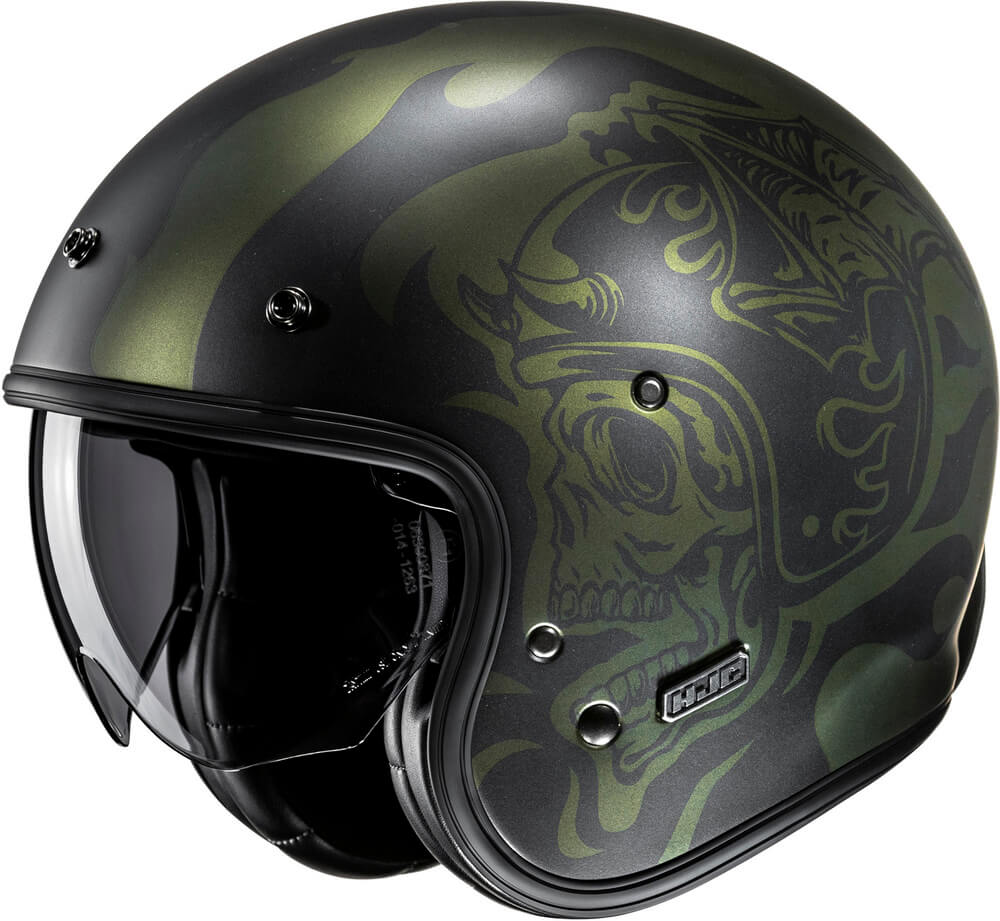 HJC V31 Flame Black/Green 140