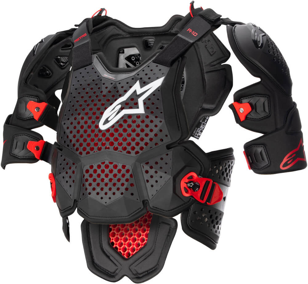 Alpinestars A-10 V2 Full Chest Protector Anthracite/Black/Red 1431